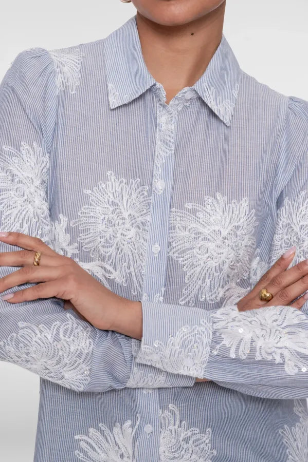 Blouse Embroidered Flowers 115416