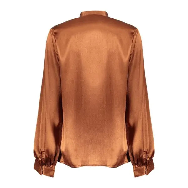 Blouse Satin With Bow Tie