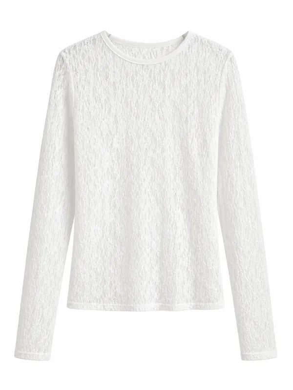 Offwhite Lace Top
