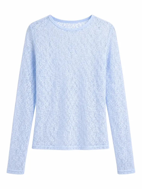Sky Blue Lace Top