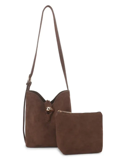 Kunstlederen Suede Schoudertas