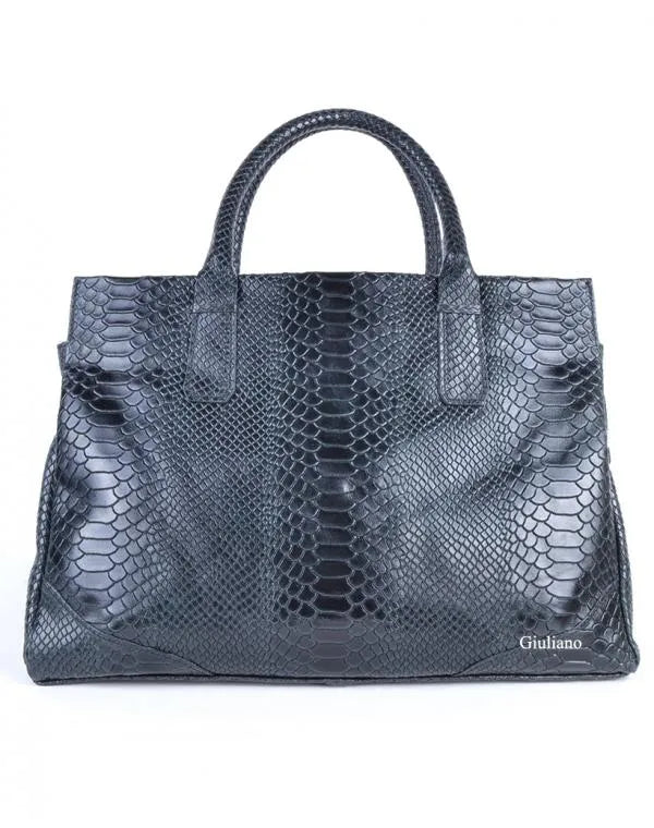 Lederen handtas | Kroko | 552883