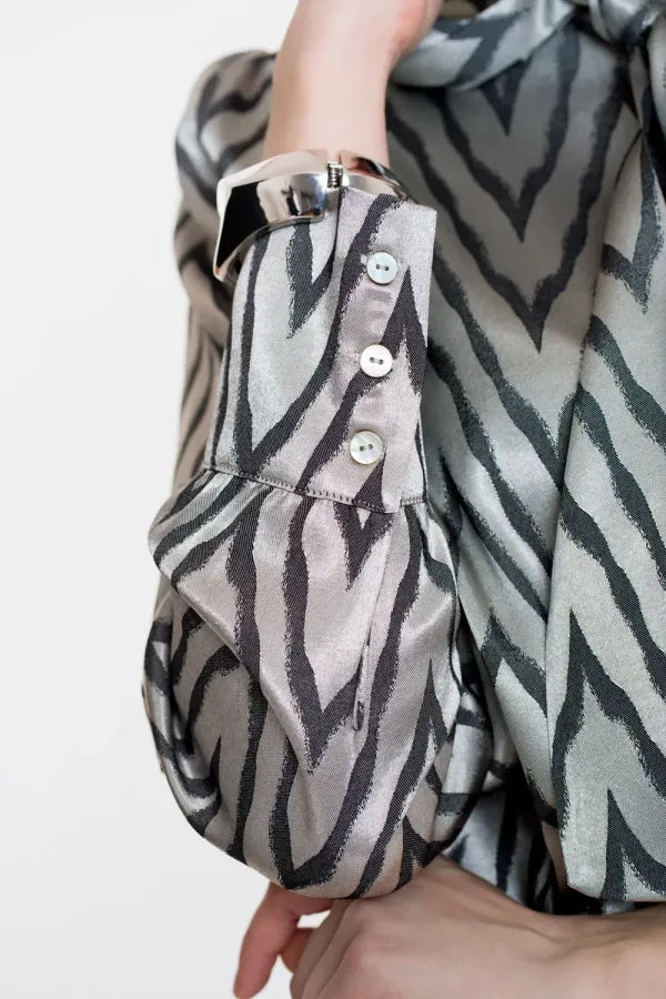 Animal silver blouse 53593-32