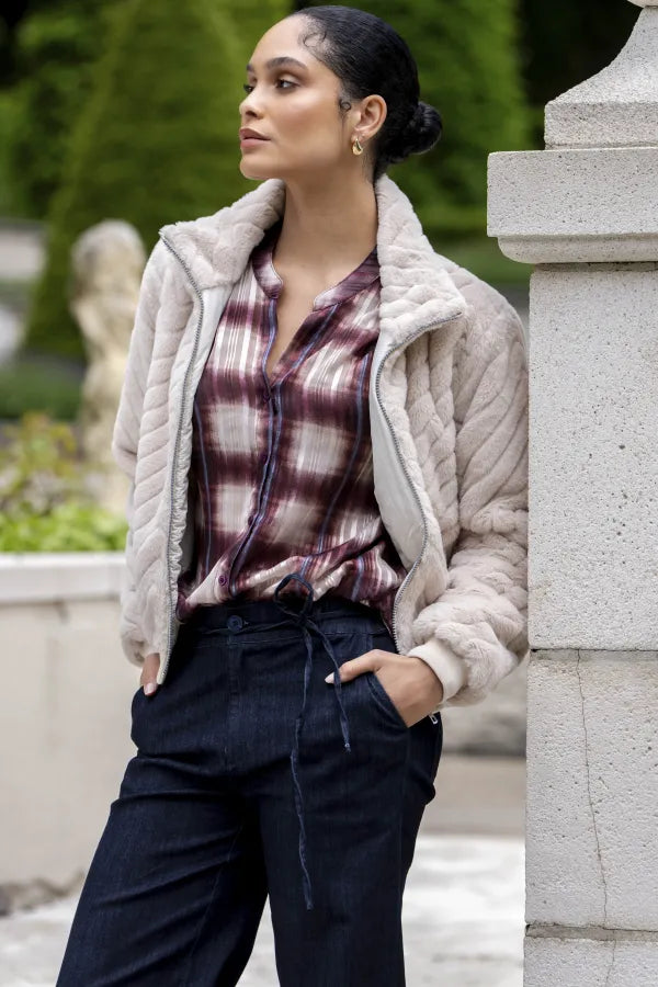 Blouse Check Lurex