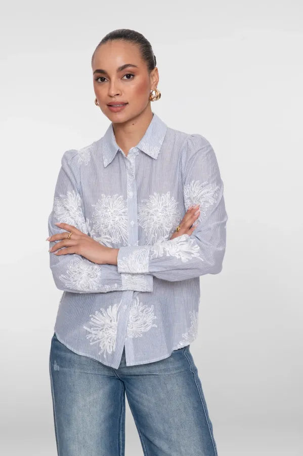 Blouse Embroidered Flowers