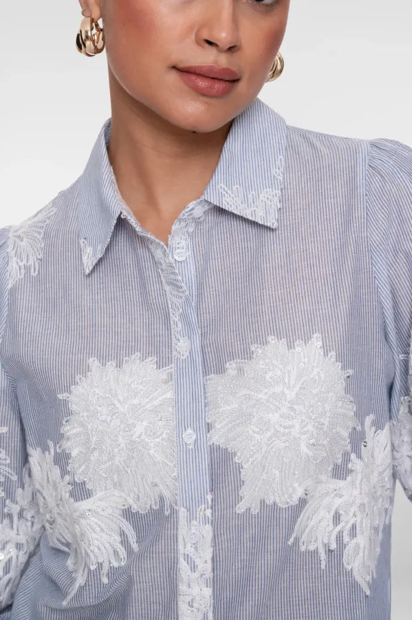 Blouse Embroidered Flowers
