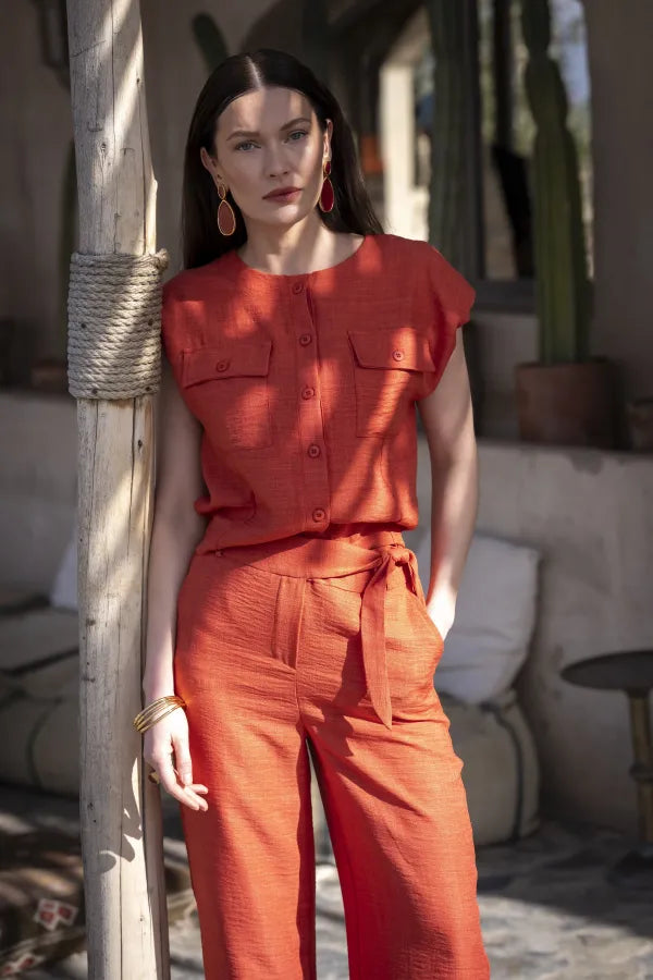 Pants with strap 115622