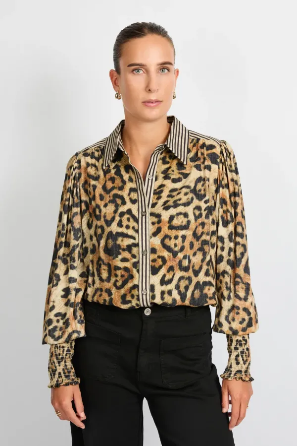 C_S_The_Label_Joanne_Blouse_Black_green_combi