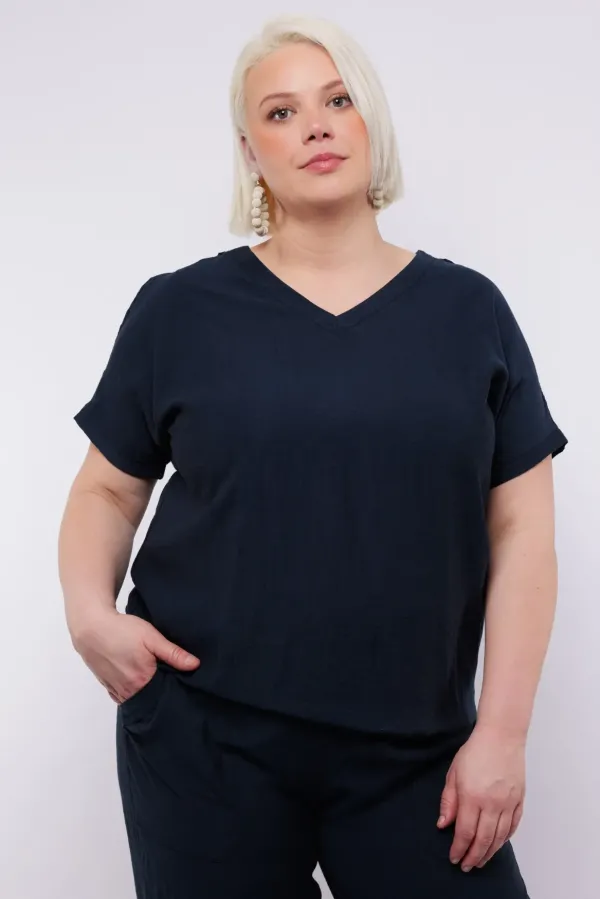 EXXCELLENT_Yadira_Top_Navy