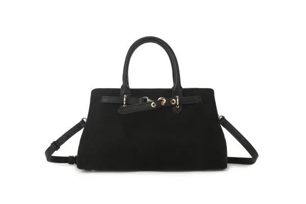GIULIANO_Kunstlederen_Suede_Handtas_Zwart__1