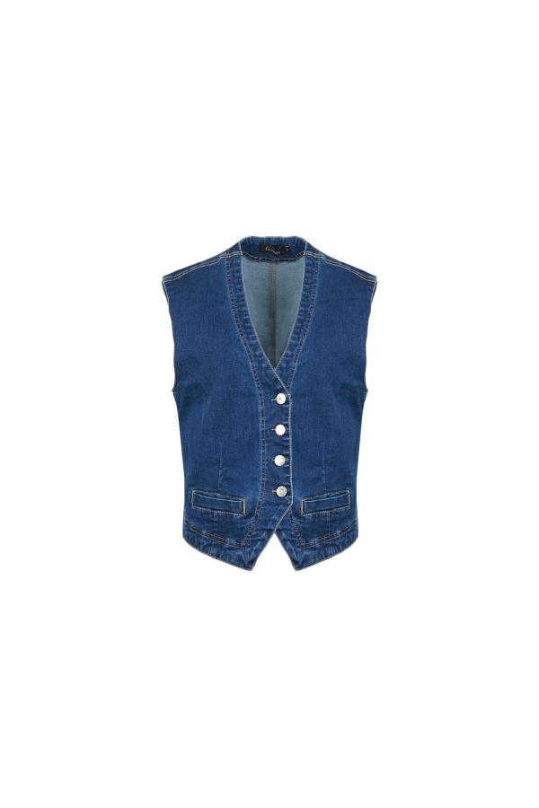 G_maxx_Evany_gilet_Denim_Dark_Blue