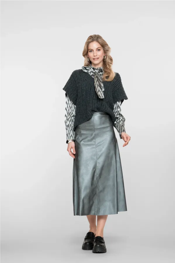 Geisha_Skirt_Long_Microleather_Grey
