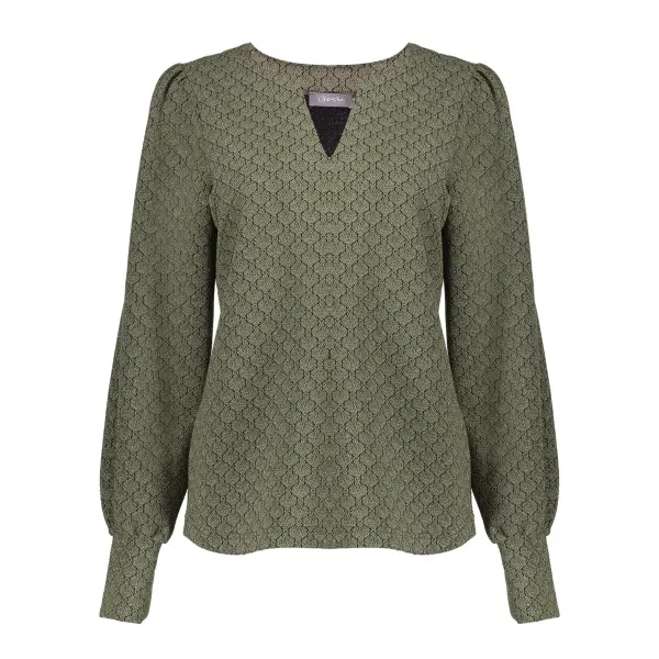 Geisha_Top_Print_Green_Black