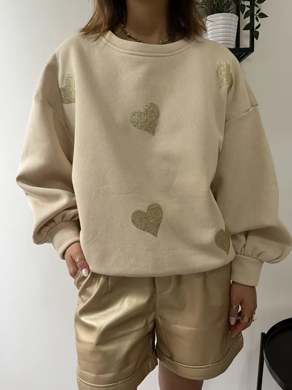 Nektar_Hartje_Sweatshirt_Beige_Goud