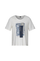 EXXCELLENT_Fay_T_shirt_Offwhite_Saffierblauw