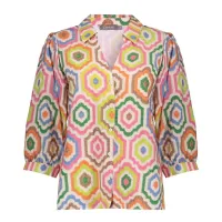 Geisha_Blouse_Ecru_Tabacco_Pink