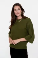 Geisha_Pullover_3_4_Sleeves_Green