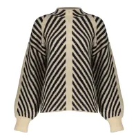 Geisha_Pullover_Stripes_Black_sand