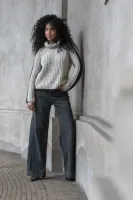 Geisha_Pullover_stripe_at_sleeve_Beige_Bruin