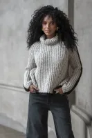 Geisha_Pullover_stripe_at_sleeve_Beige_Bruin_1