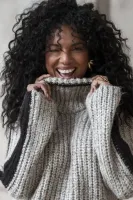 Geisha_Pullover_stripe_at_sleeve_Beige_Bruin_2