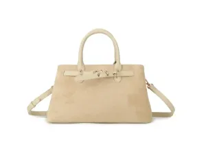 GIULIANO_Kunstlederen_Suede_Handtas_Beige