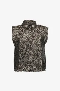 Geisha_Gilet_animal_print_Brown