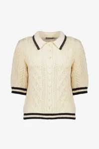 Geisha_Pullover_Polo_Ajour_Zwart_Zand