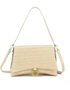 GIULIANO_Giuliano_Kunstlederen_schoudertas_Beige